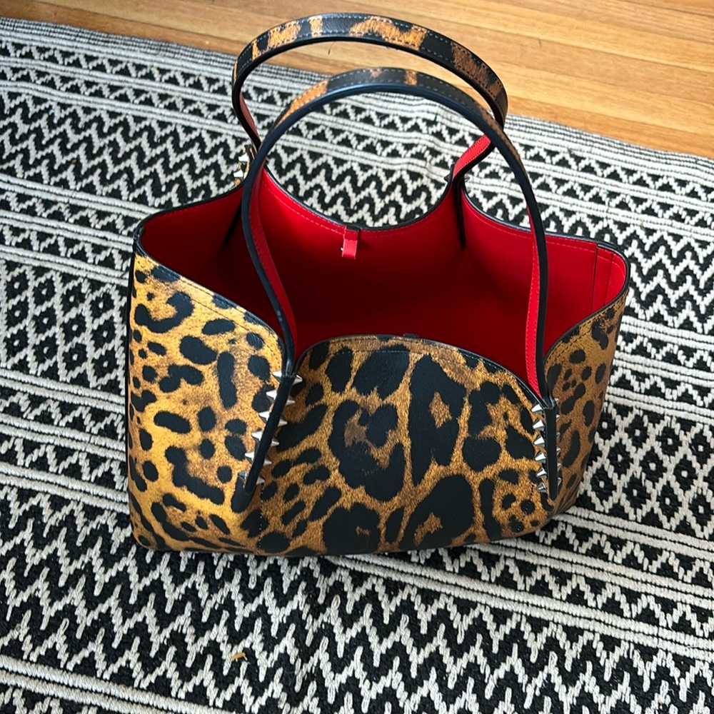 Christian Louboutin
Women's Brown Cabarock Small Leopard-Print Tote